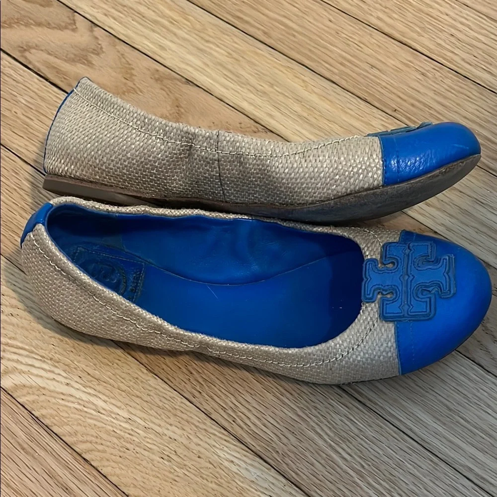 Tory Burch Blue and Beige Women's Flats - Picture 4 of 5